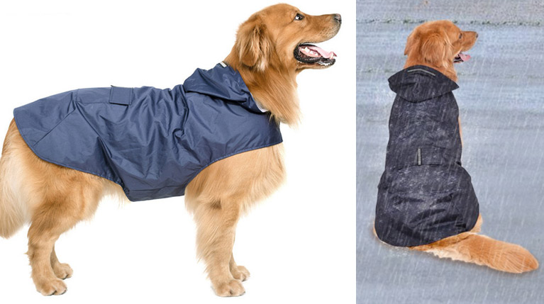 Ce manteau imperméable est fait pour les chiens de moyenne à grande taille